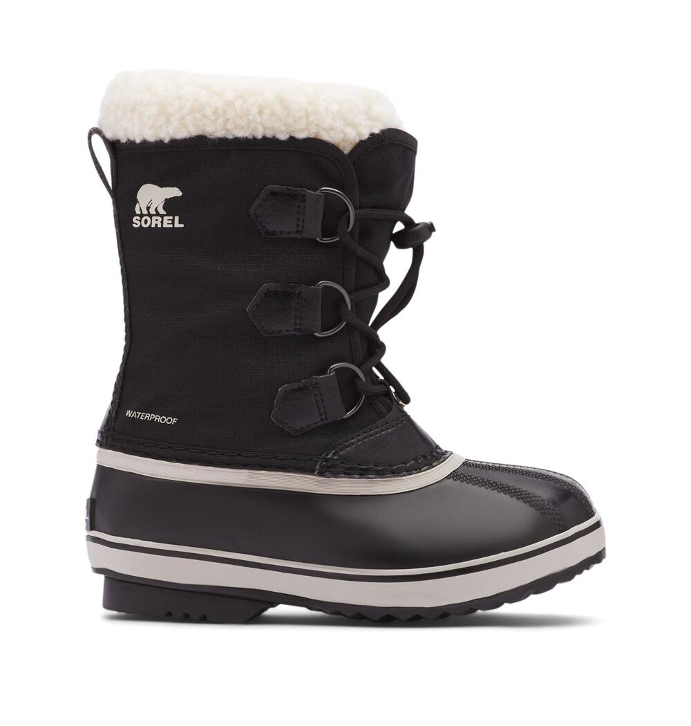 Sorel Kids Children's Black Yoot Pac Nylon Waterproof Winter Boots Youth Size 13